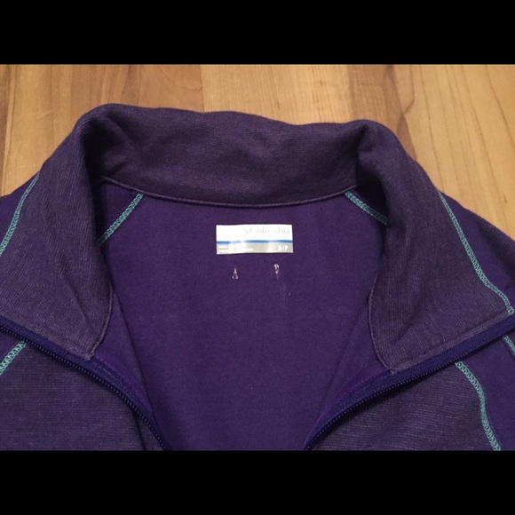 Columbia Zip Up Sweater, size small, NWT, purple - Picture 3 of 4